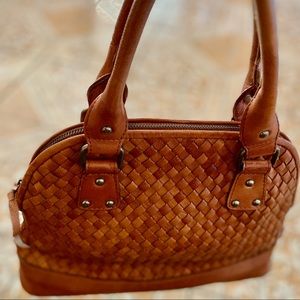 Nino Bossi Braided Leather Handbag